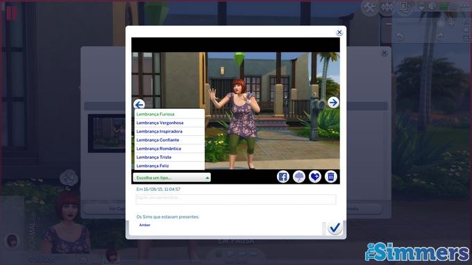 selecionando lembrança