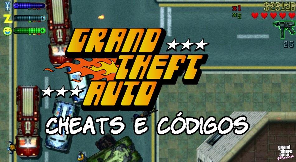 Cheats e códigos para Grand Theft Auto
