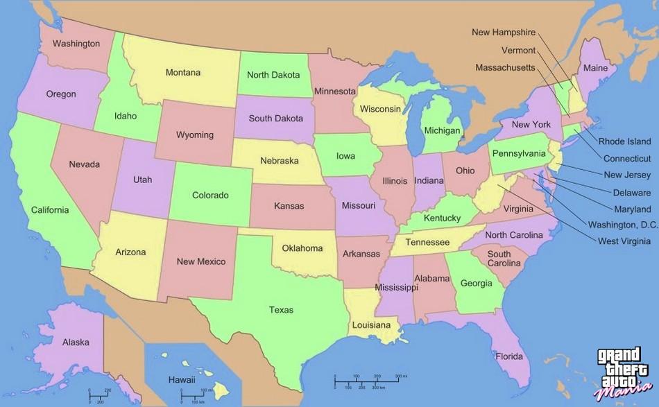 Localização de GTA 6: Possívelmente terá o mapa dos EUA inteiro em escala reduzida