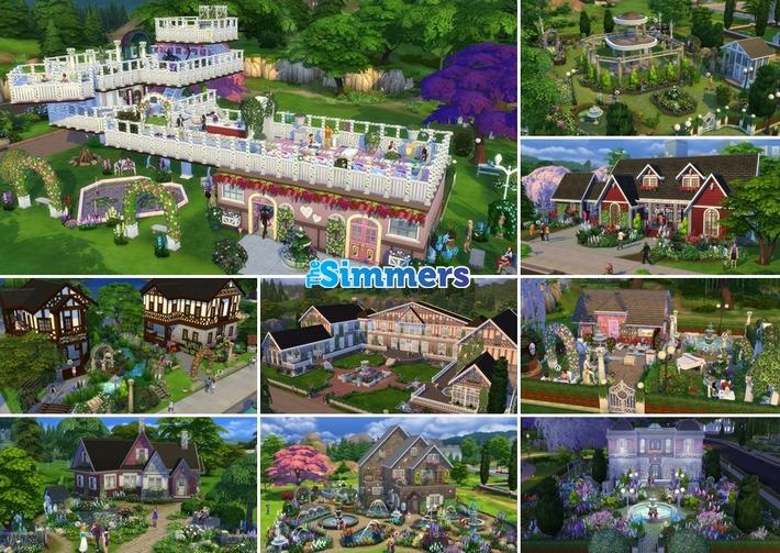9 Lotes Incríveis do The Sims 4 Jardim Romântico Coleção de Objetos