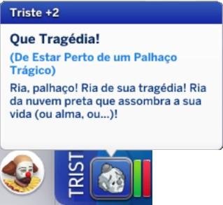palhaço trágico modificação de humor tragédia
