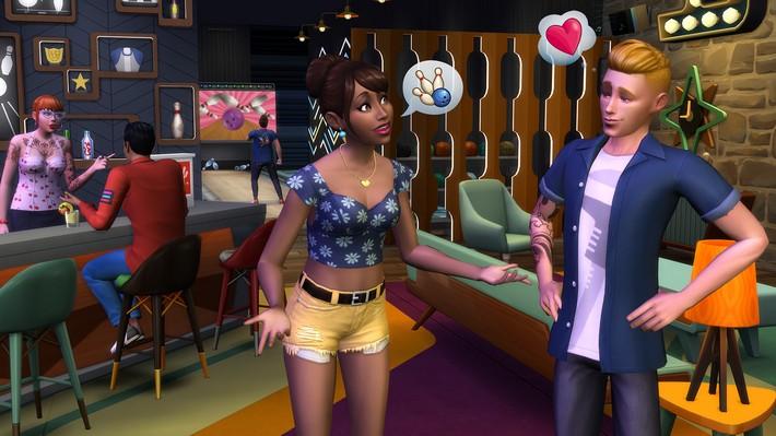 Vá para as pistas com o The Sims 4 Noite de Boliche Coleção de Objetos 1
