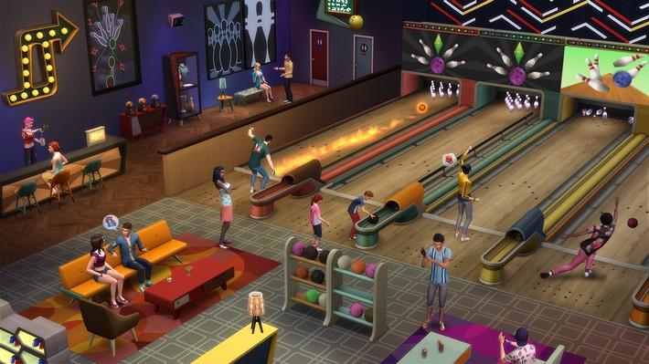 Vá para as pistas com o The Sims 4 Noite de Boliche Coleção de Objetos 2
