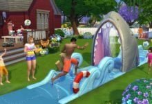 diversão no quintal