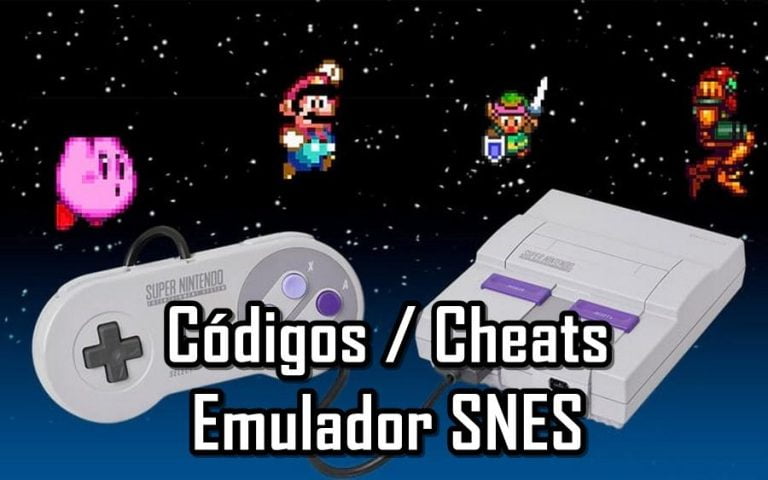 Lista de códigos / cheats para emuladores de Super Nintendo