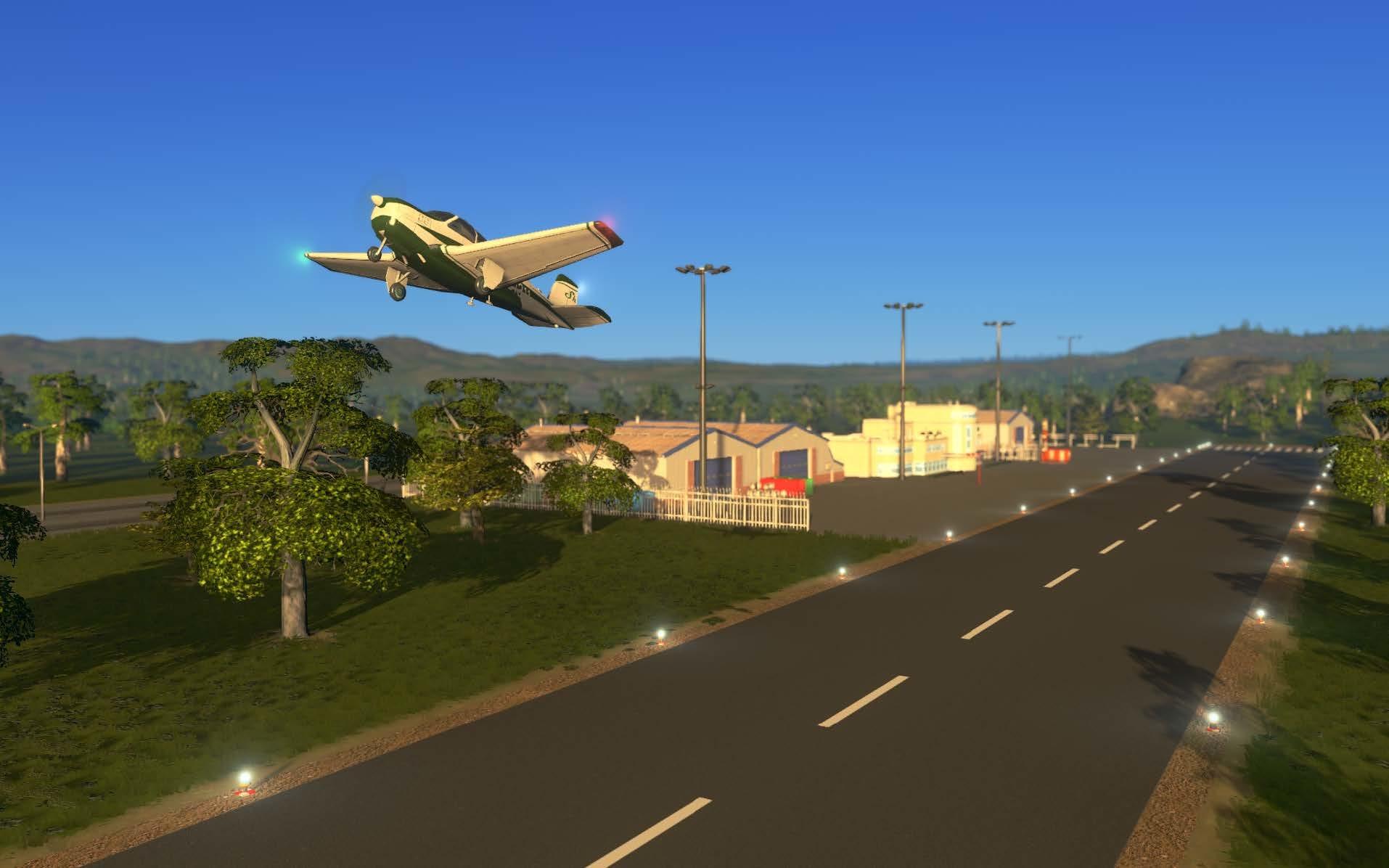 Aviões leves decolando do Clube de Aviação