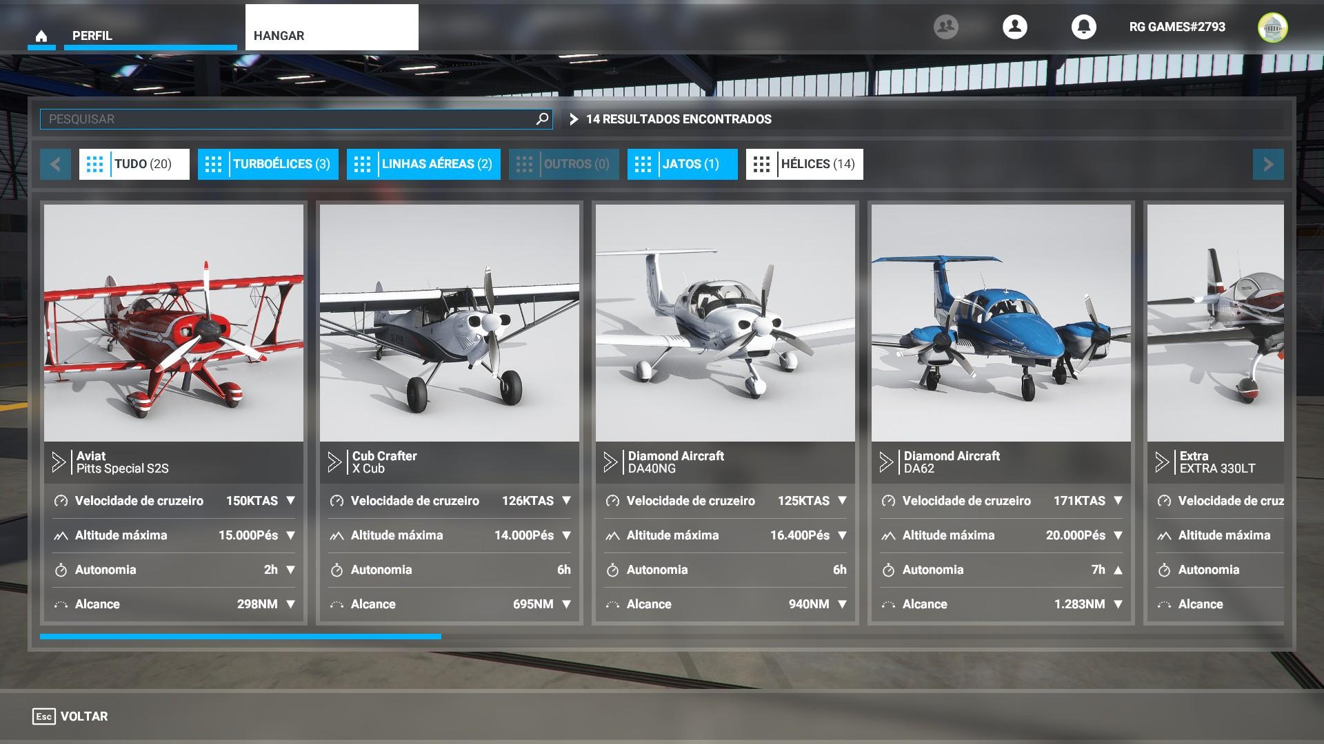 Aviões à Hélices - Flight Simulator