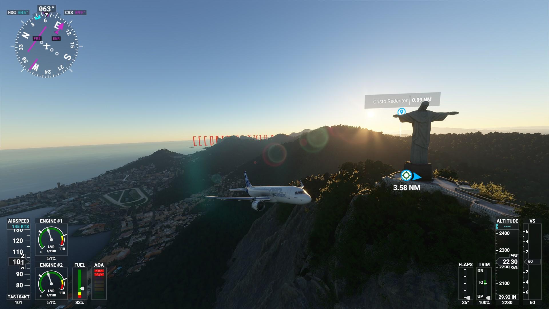 Cristo Redentor - A320Neo - Flight Simulator