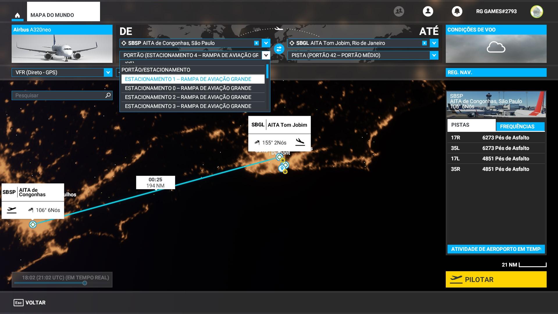 Portao estacionamento flight simulator