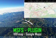 Plugin VRFmap Google Maps Microsoft Flight Simulator
