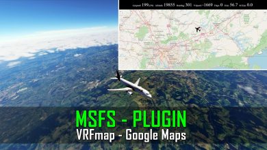 Plugin VRFmap Google Maps Microsoft Flight Simulator