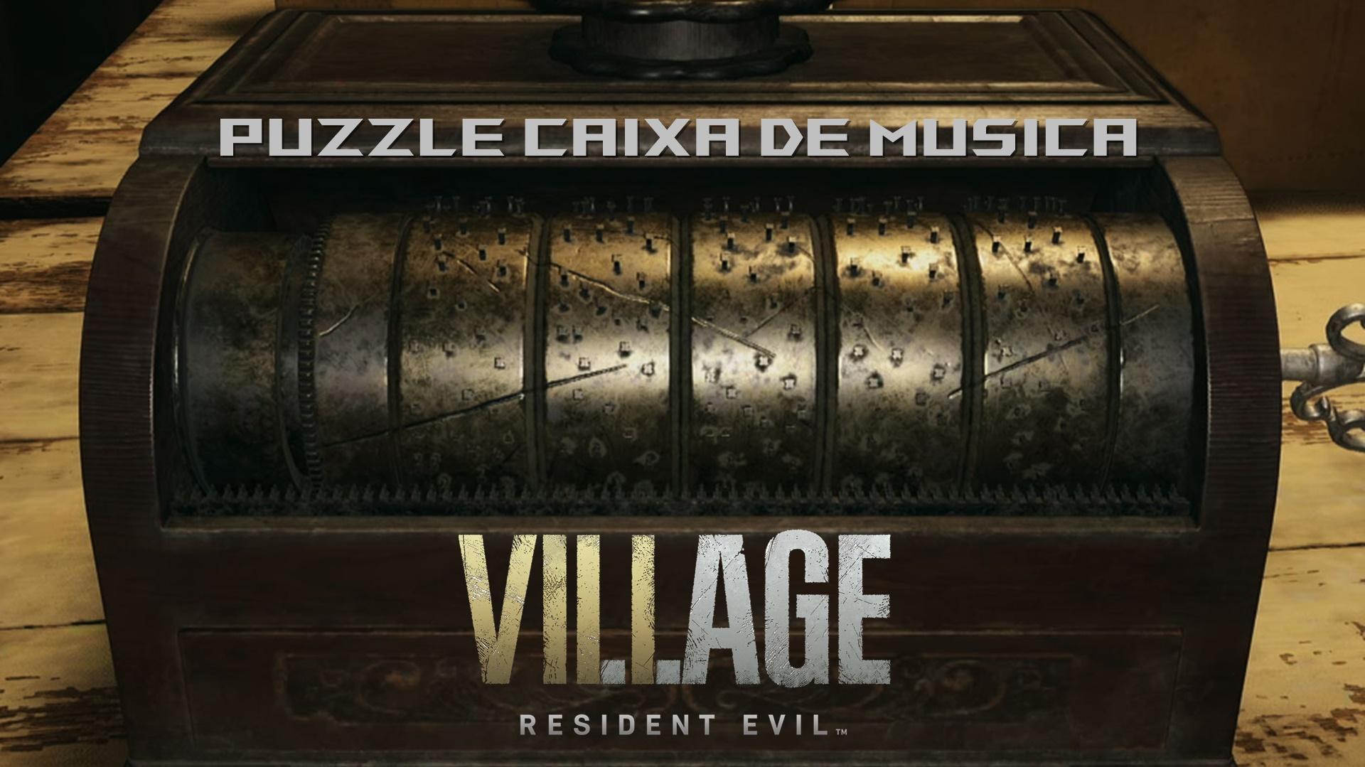 Resident Evil Village - Solução do quebra-cabeça / puzzle dos cilindros da Caixa de Música
