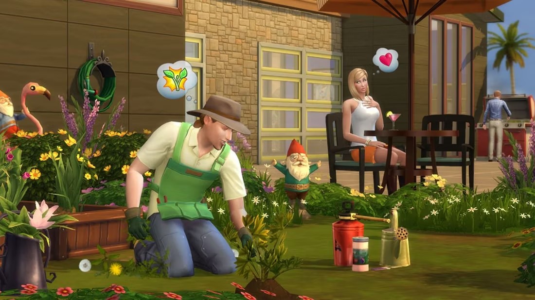 como contratar jardineiro no the sims 4