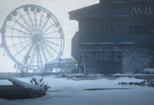 Durante uma visita ao aquário coberto de neve, Abby e Owen compartilham lembranças e emoções em The Last of Us Part II Remastered.