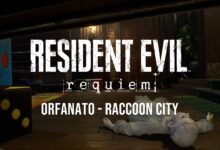 Leon encara o Tyrant após a fuga do Orfanato, enquanto os corredores destruídos de Raccoon City conduzem ao confronto contra a Planta Gigante.