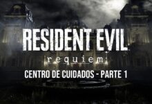 Grace tenta escapar da Garota Monstro no Centro de Cuidados em Rhodes Hill enquanto Leon enfrenta inimigos com motosserra no detonado passo a passo.