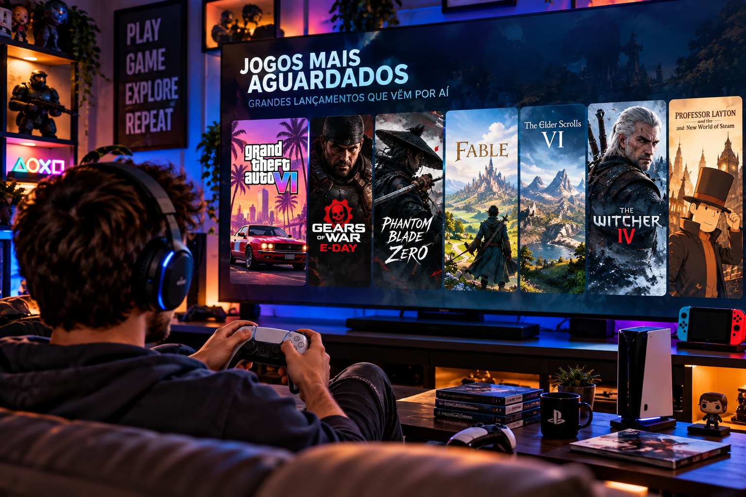 Jogos Mais Aguardados: Os Grandes Lançamentos Que Vêm Por Aí 3 Os jogos mais aguardados prometem grandes aventuras, mundos impressionantes e o retorno de franquias que devem movimentar o universo dos games nos próximos meses.